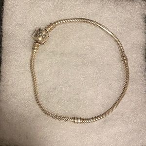 Pandora Sterling Silver Charm Bracelet 7.5”